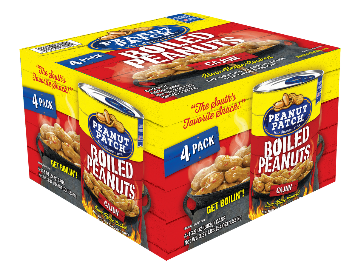 Cajun Boiled Peanuts (13.5oz, 4 Pack)